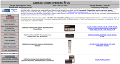 Desktop Screenshot of garagedooropenersrus.com