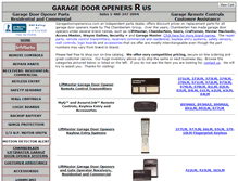 Tablet Screenshot of garagedooropenersrus.com